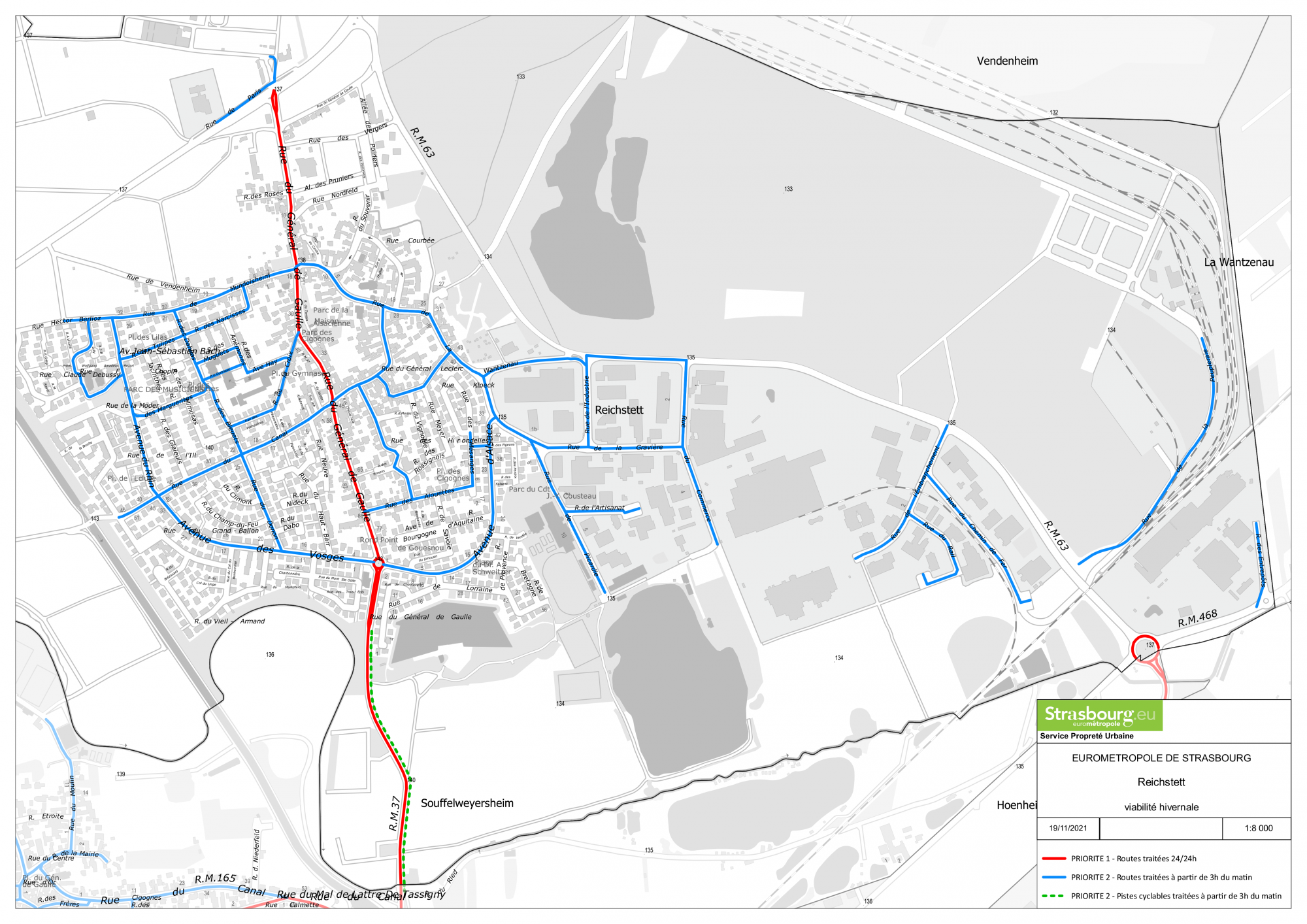 Carte plan de viabilité hivernale complète